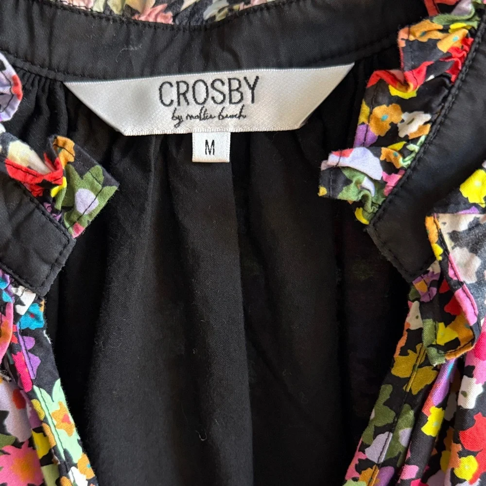 CROSBY by Mollie Burch Black Multicolor Floral Mini Dress - Picture 3 of 5